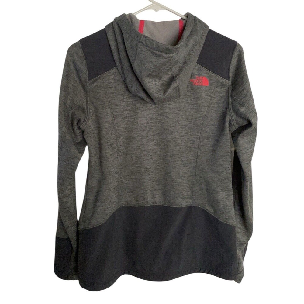 Womens The North Face Full Zip Fleece Hooded Jacket Thumb Holes - Picture 7 of 10